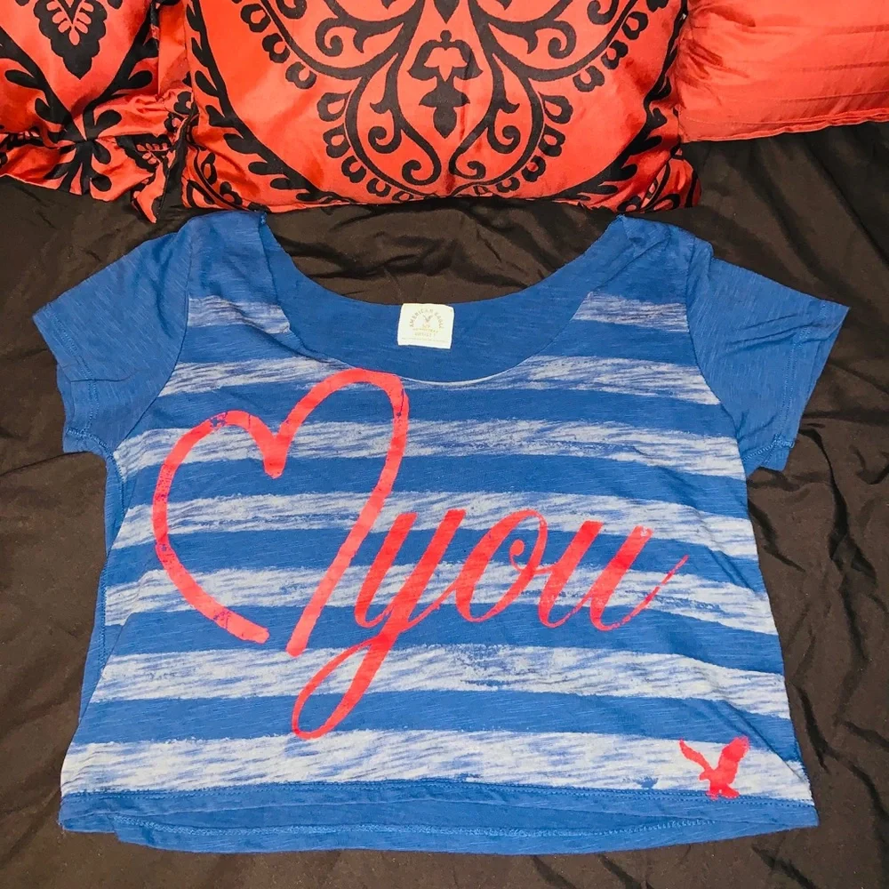 $5💙💛AMERICAN EAGLE VINTAGE CROP - Picture 3 of 6